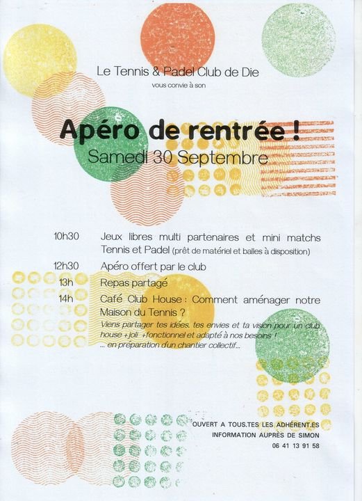 Apéro de rentrée